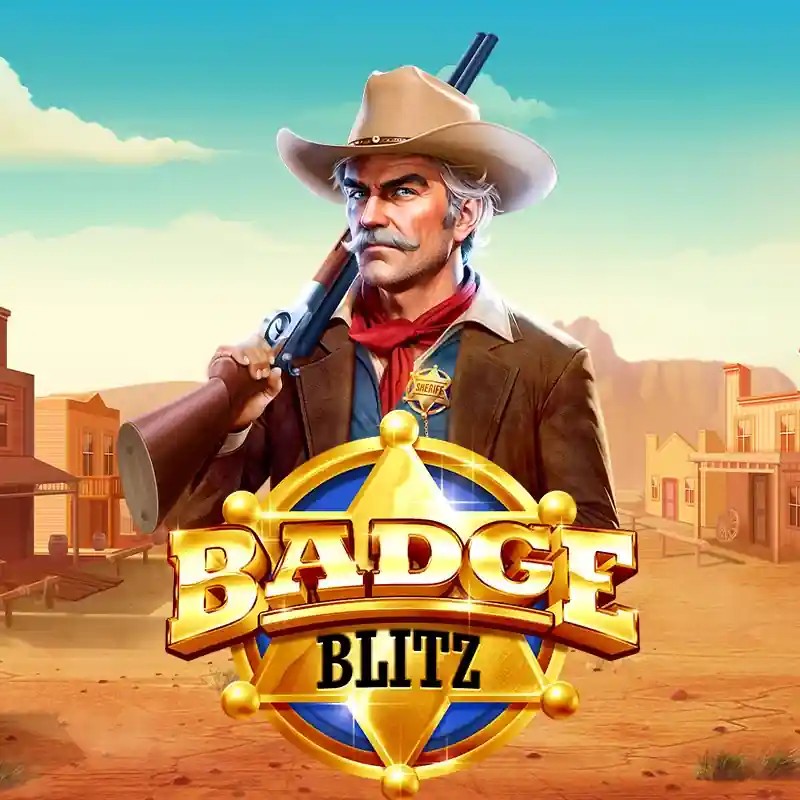 Badge Blitz logo – Slots by Pragmatic Play at Slimking Casino
