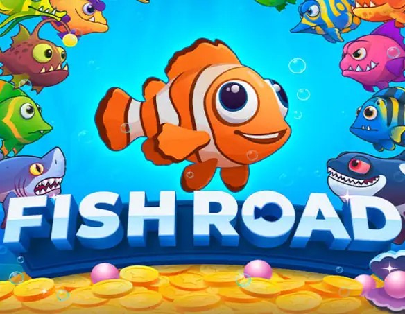 Fish Road slot icon by InOut, available at Slimking Casino