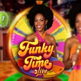 Official Live Casino logo: Funky Time by Evolution at Slimking Casino