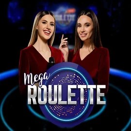 Mega Roulette slot logo by Pragmatic Play at Slimking Casino