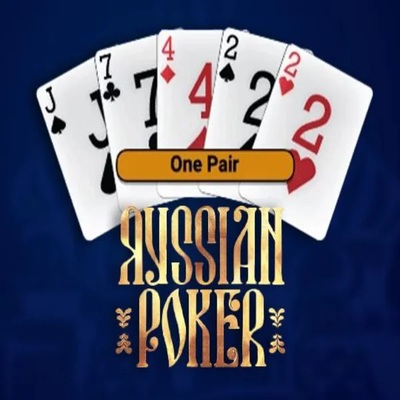 Russian Poker slot visual from OneTouch Games available on slimkingcasino.com.pl