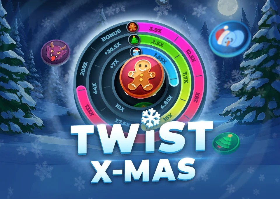 Official Casino Games logo: Twist X-mas by InOut at Slimking Casino